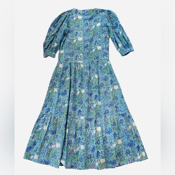 Hampton House Blue Floral Boho Maxi Dress XS - Picture 4 of 5